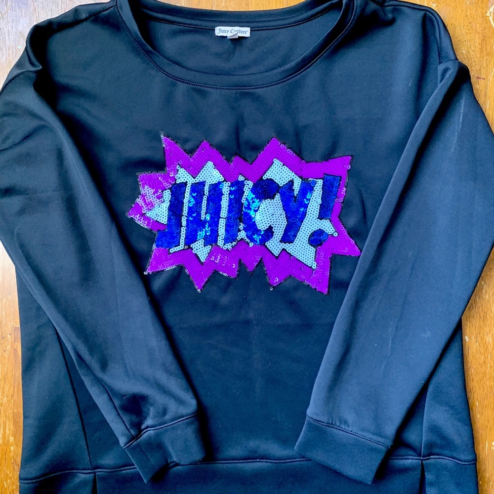 Juicy Couture Sequin Black Sweater